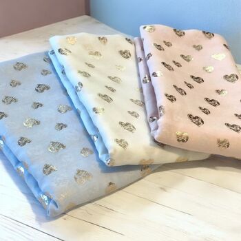 Metallic Gold Heart Scarf, 2 of 5