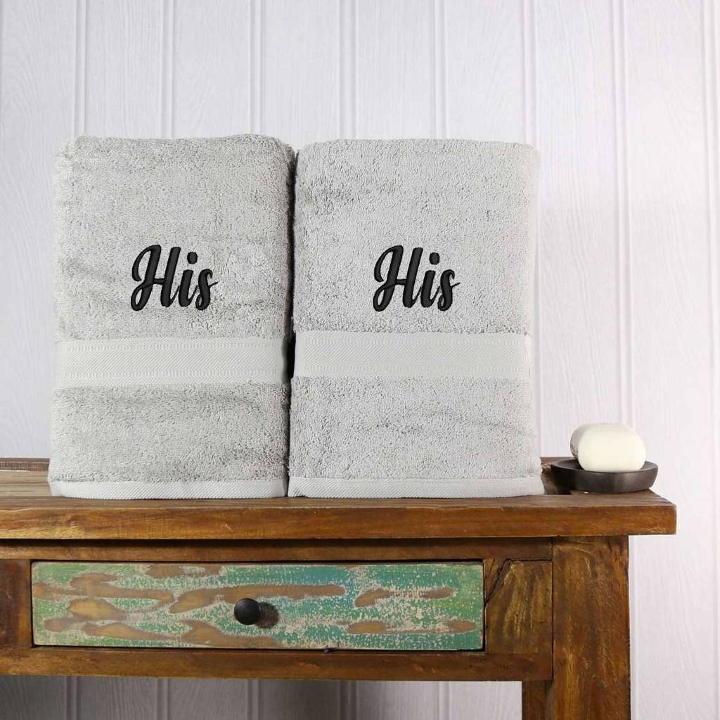 his and his, hers and hers bath towels by duncan stewart
