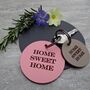 Home Sweet Home Personalised Leather Keyring, thumbnail 2 of 6
