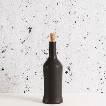 Handmade By Gharyan Black Ceramic Oil And Vinegar Bottle, 5 of 5