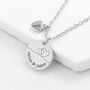 Personalised Dual Hearts Matte Charms Necklace, thumbnail 1 of 6