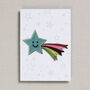 Happy Shooting Star Iron On Patch, thumbnail 2 of 2