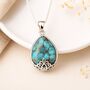 Personalised Sterling Silver Copper Turquoise Jali Necklace, thumbnail 1 of 11
