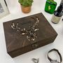 Stag Personalised Cufflink And Watch Box, thumbnail 10 of 11