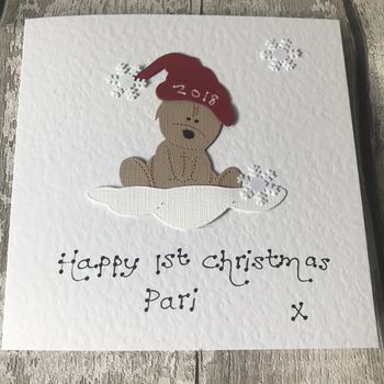 Personalised Baby's 1st Christmas Card, 2 of 8