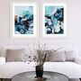 Abstract Art Print Set Of Two Framed Abstract Pictures, thumbnail 1 of 5