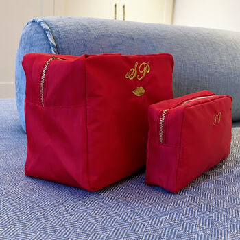 Personalised Embroidered Monogrammed Wash Bag, 3 of 8