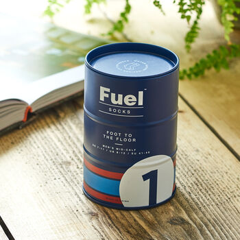 Personalised Fuel Sock In Gift Tin, 4 of 4
