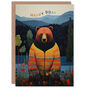 Lake Forest Hipster Bday Bear Him Her Birthday Card, thumbnail 1 of 4