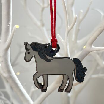Horse Christmas Tree Decoration: Various Colours Available, 2 of 5