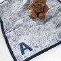 Liberty Starry Fabric Personalised Baby Blanket, thumbnail 4 of 4