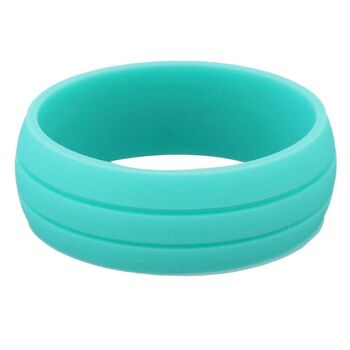 Handmade Grooved Unisex Flexible Silicone Ring, 8 of 11