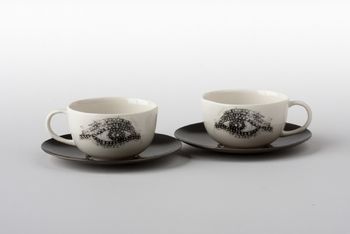 Handmade Espresso/Turkish Coffee Cups 'Eye And Lip', 3 of 4