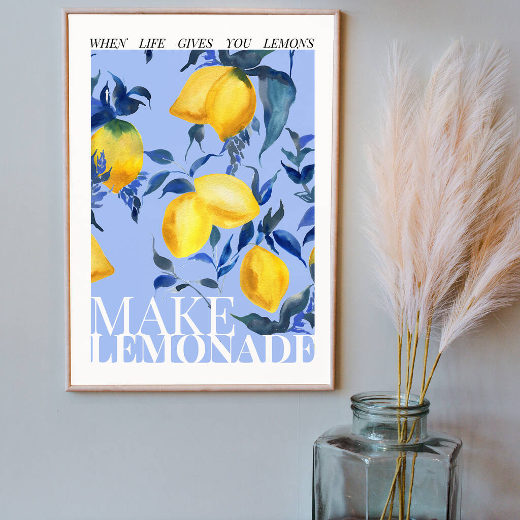 Make Lemonade Poster Style Print, 1 of 5