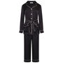 Luxury Personalised Black Silky Pyjamas, thumbnail 4 of 6