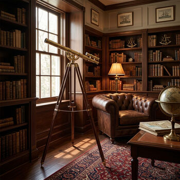 Custom 60 Inch Antique Style Brass Telescope With Tripod, 6 of 9