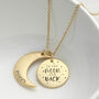 Personalised Gold Plated Moon And Back Necklace, thumbnail 1 of 2