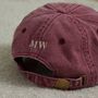 Personalised Vintage Burgundy Adult Cap, thumbnail 10 of 12