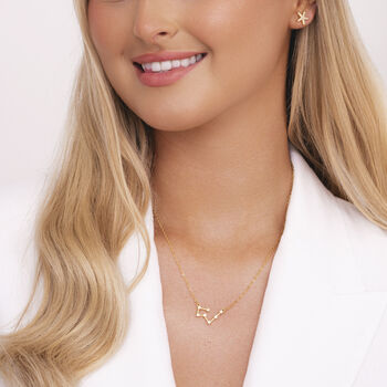 Taurus Gold Zodiac Constellation Necklace, 2 of 3