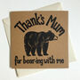 Linocut Mother's Day Card, thumbnail 2 of 3