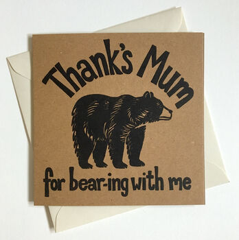 Linocut Mother's Day Card, 2 of 3