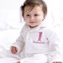 'When I Wake' Personalised Embroidered Front And Back Button Through Pyjamas, thumbnail 2 of 12