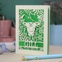 Personalised Taurus Star Sign Birthday Card, thumbnail 1 of 8