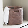 Marbury Taupe Square Rattan Storage Basket, thumbnail 3 of 5