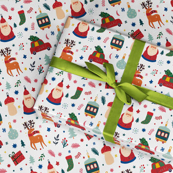 Scandi Festive Gift Wrapping Paper Roll Or Folded, 2 of 3
