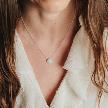 Gold Plated Through The Gemstone Necklace, 5 of 7