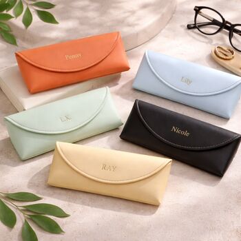 Personalised Embossed Faux Leather Glasses Case Sunglasses, 3 of 3