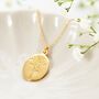 July Engraved Waterlily Birth Flower Necklace, thumbnail 1 of 12