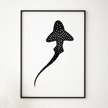 Set Of Three Shark Art Prints Monochrome, 4 of 4