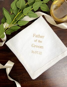 Personalised Father Of The Bride Handkerchief, 3 of 8