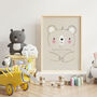 Cute Bear Personalised Name And Date Print, thumbnail 4 of 10