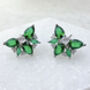 Emerald Zircon Stud Earrings, thumbnail 1 of 4