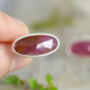 11ct Ruby Cufflinks In Sterling Silver, thumbnail 2 of 3