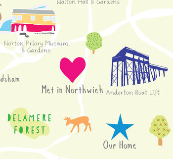 Personalised Cheshire Map: Add Favourite Places, 3 of 4