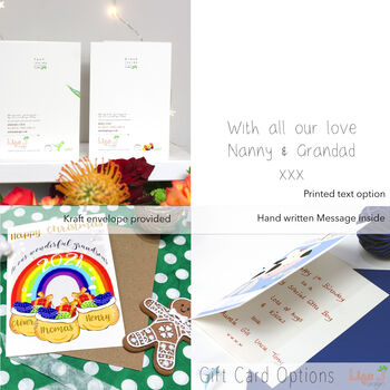 Personalised Rainbow Grandson Christmas Card, 10 of 10