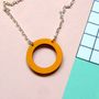 Geometric Cut Out Shape Wooden Eco Necklace, thumbnail 4 of 7