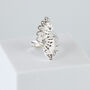 Sterling Silver Fan Design Adjustable Ring, thumbnail 2 of 6