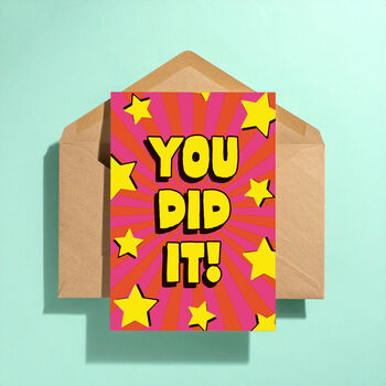 You Did It Celebration Greeting Card Orange, 3 of 3