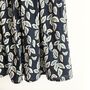Navy Linen Printed Midi Skirt, Painting Print Skirt, thumbnail 5 of 7