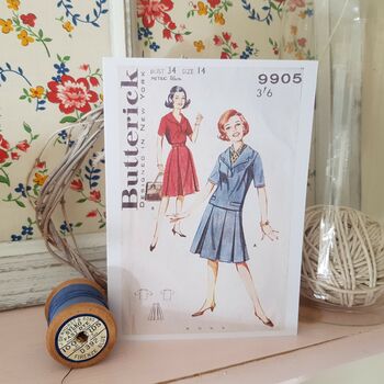 Vogue Sewing Pattern Greetings Card, 5 of 5
