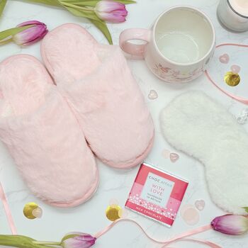 Best Mum Mother’s Day Gift – Cosy Slippers, Mug, Eye Mask And Chocolate Treat, 3 of 8