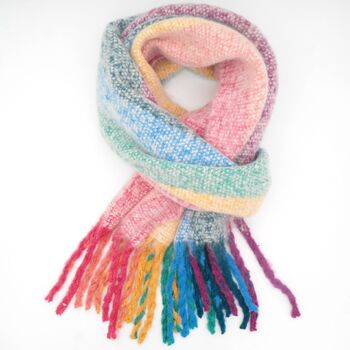 Rainbow Soft Snuggly Blanket Scarf, 9 of 11