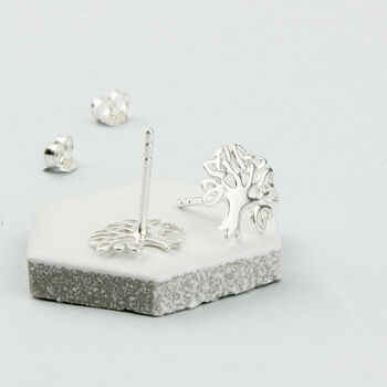 Sterling Silver 50th Tree Of Life Earrings, 6 of 12