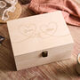 Names In Hearts Couples Memory Keepsake Box, thumbnail 1 of 4