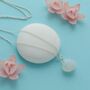 Rainbow Moonstone Carved Shell Necklace, thumbnail 1 of 2