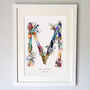 Personalised J To S Bright Wildlife Letter Print, thumbnail 5 of 12
